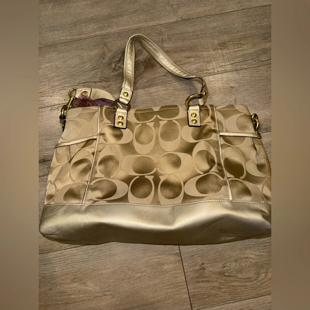 Coach POPPY metallic gold‎ Y2K Shoulder Bag